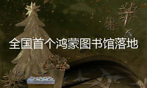鸿蒙湖地罗馆落图书全国首个